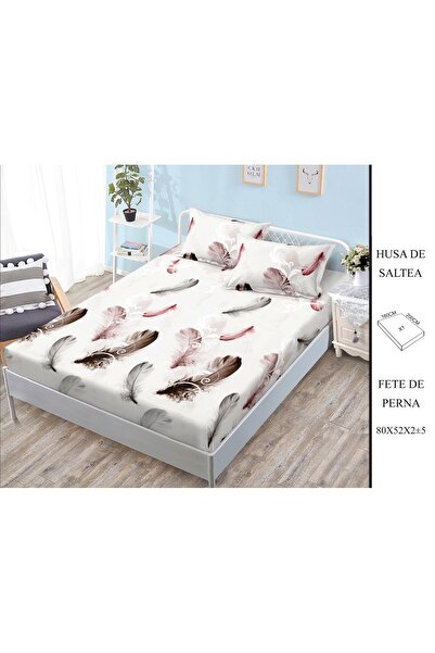 CHIRASO CHIRASO Fitted Sheet Set, Satin Cotton, 160x200 cm and 2 Pillowcases 52x80 cm