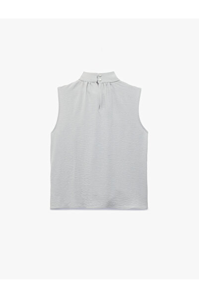Koton Mock Neck Sleeveless Blouse with Tie Detail