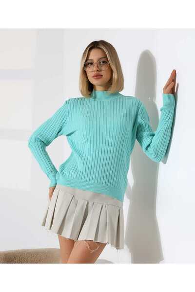 Cemre Life New Deux Women's Striped Texture Basic Knitwear