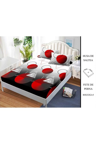 CHIRASO CHIRASO Fitted Sheet Set, Satin Cotton, 160x200 cm and 2 Pillowcases 52x80 cm