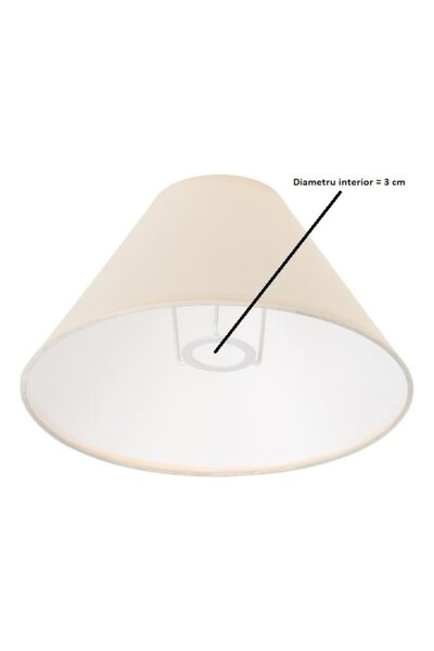 VENITIVO VINDEM CELOR INTELIGENTI fabric lampshade for table lamp, beige, H 14 cm, base Ø 21 cm, top Ø 8 cm, socket Ø 3 cm