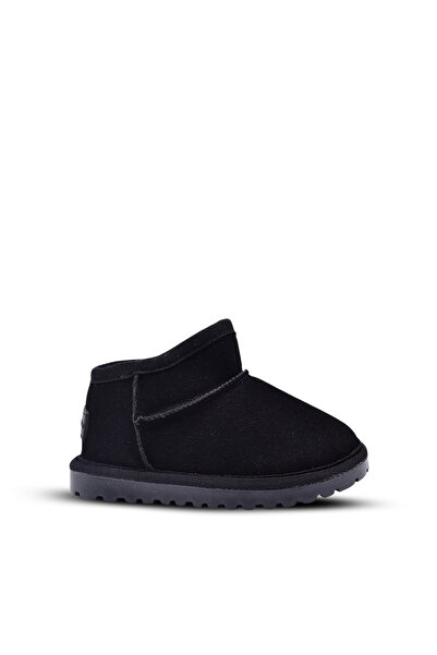 kids A more Kugga Girls' and Boys' Black Color Boots with Fur Inside