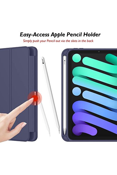 genernic Smart Cat Cot Folio Case for iPad Mini 7 – Auto Wake/Sleep Magnetic Cover