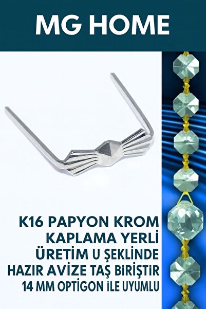 MG HOME 100 bucăți papion cromat K16 🌺   COMPATIBIL CU OPTIGON DE 14 MM 🌺  ...