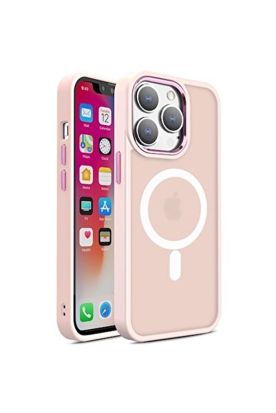 PETITE Carcasă MAGSAFE pentru Apple iPhone 15 Plus, silicon roz