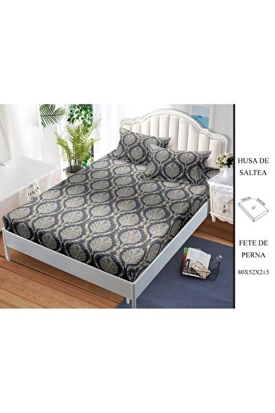 CHIRASO CHIRASO Fitted Sheet Set, Satin Cotton, 160x200 cm and 2 Pillowcases 52x80 cm