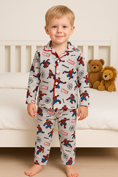 SANTRALBEBE Boy's Front Buttoned Pajama Set