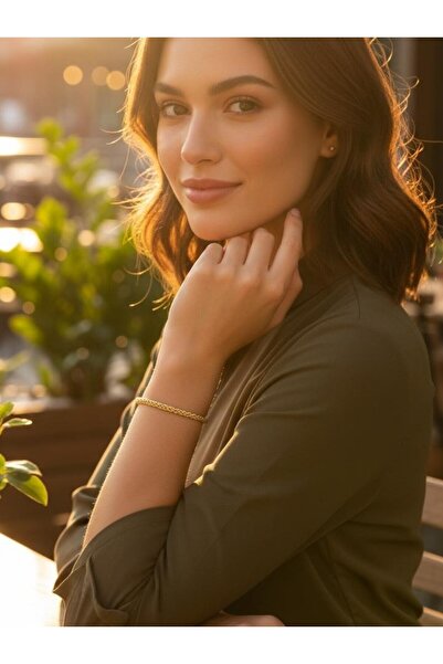 Hakan Güler Kuyumculuk Altın Çift Sıra Hediyelik Halat Model Bilezik