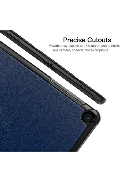 PETITE Flip case for Lenovo Tab M8 HD, blue faux leather