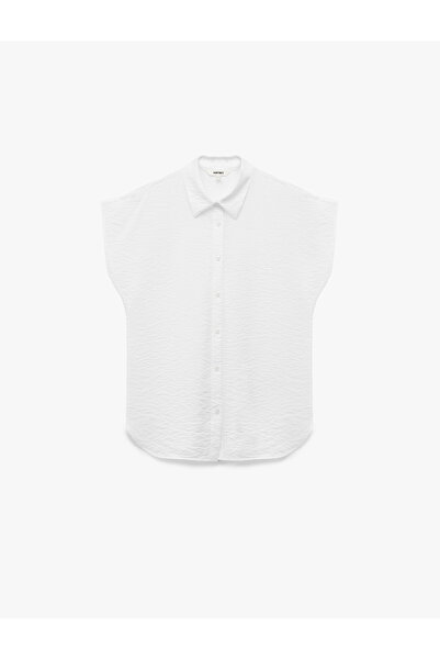 Koton Regular Fit Cufflinked Classic Collar Viscose Shirt