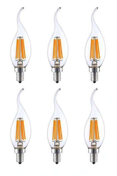 LİVORA LIGHTING Rustik Kıvrık 4W E14 LED Ampul 400lm (6LI)