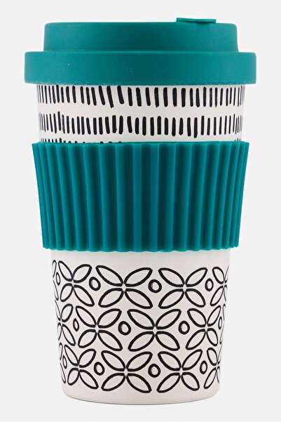 Kitchen Craft Bamboo Letter P Travel Mug 410 ml, Multicolor