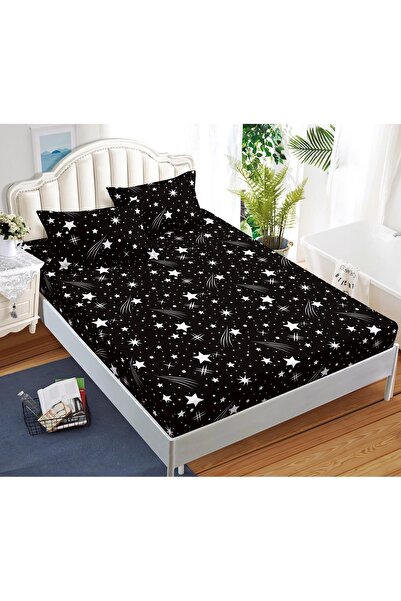 CHIRASO CHIRASO Fitted Sheet Set, Satin Cotton, 160x200 cm and 2 Pillowcases 52x80 cm