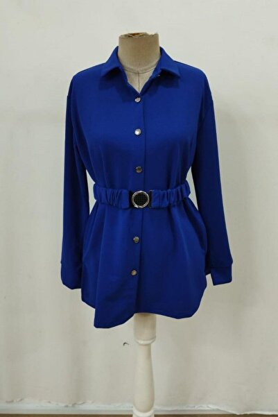 Mossta Imported Crepe Blouse with Collar and Belt Detail - Saks