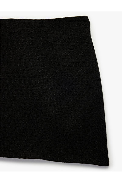 Koton Slim Fit A-Line Mini Tweed Skirt