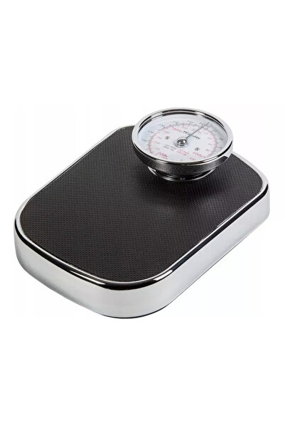 Gonga Cantar de baie mecanic, sarcina maxima 160 kg, Gonga® Negru