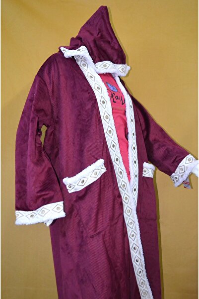 Zainah Premium Winter Coat with Hood | Women's Long-Sleeve Duster with Faux Fur Trim & Embroidery