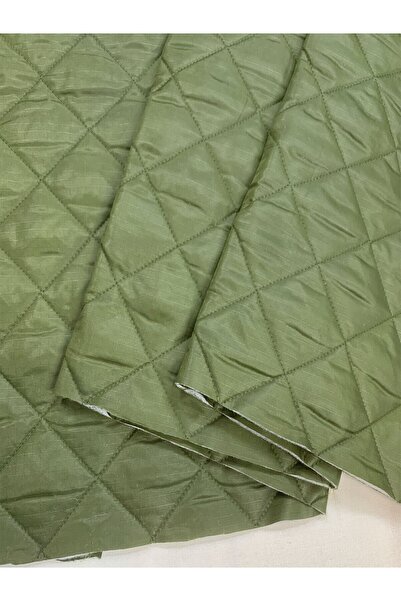 Yiğit Kumaş Yeşil Kapitone Kumaş Çift Taraflı İçi Elyaf Astarlı