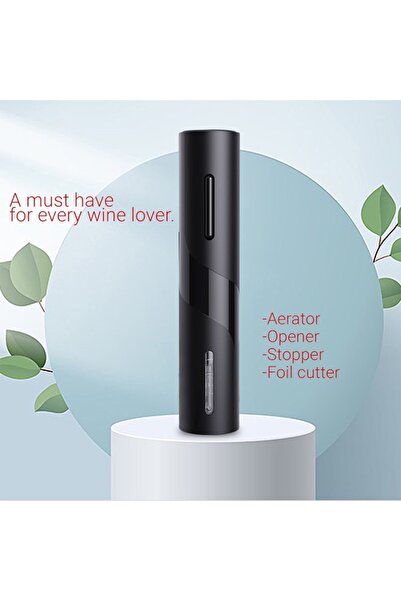 M Magic Blaze Digital Dreams Delivered Magic Blaze 4-in-1 Electric Wine Opener Set – Corkscrew, Aerator, Vacuum Stopper, Foil Cutter (USB