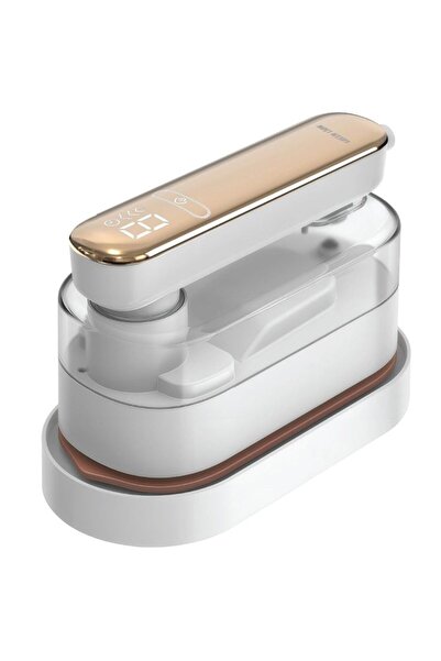 Green Lion مكواة صغيرة GX288 مع وظيفة البخار - 170 مل، 120 درجة مئوية، شاشة رقمية (أبيض)