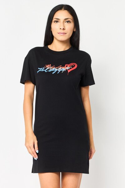 Karl Lagerfeld Women Graphic Print Mini Dress, Black