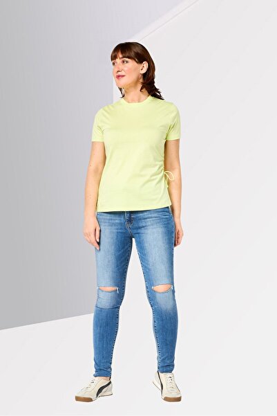 Karl Lagerfeld Women Crew Neck Short Sleeve Embroidered Logo T-Shirt, White