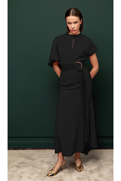 KAMEYA Long Dress with Belt Detail