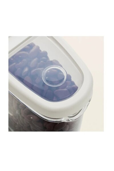 PETITE Storage container with lid for cereals, pasta, flour, 2.3L capacity, transparent plastic
