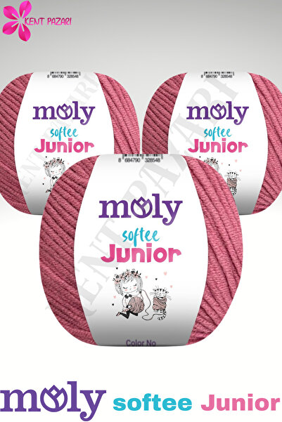 Kent Pazarı خيط حياكة يدوي من مولي سوفتي جونيور، 3 قطع، خيط أميجورومي، 50 جرام، خيط للألعاب