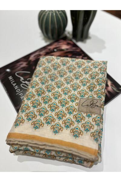 LA BOUTIQUE Organik Güz Serisi Retro Desen Şal