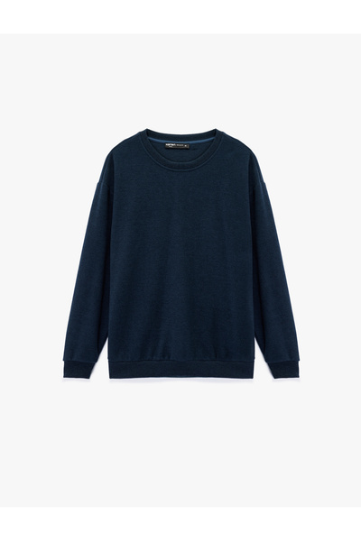 Koton Long Sleeve Basic Oversized Crew Neck Sweatshirt