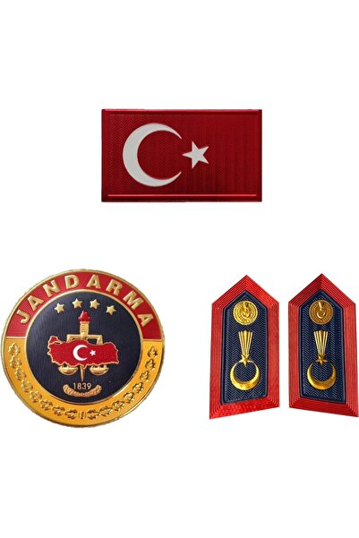 ÇUKUROVA ÜTÜ Jandarma Asayiş Bayrak ve Yuvarlak 3D Plastik TPU, Cırtlı