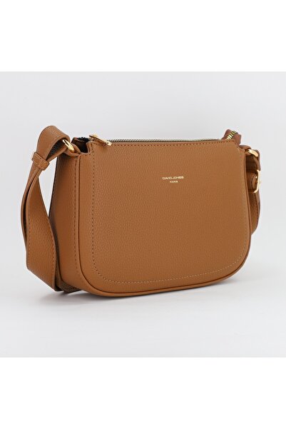 David Jones Geanta dama casual de umar din piele Maro cu un compartiment BS67...