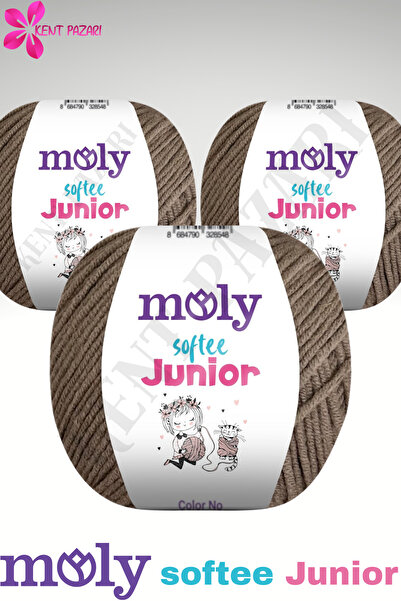 Kent Pazarı خيط حياكة يدوي من مولي سوفتي جونيور، 3 قطع، خيط أميجورومي، 50 جرام، خيط للألعاب