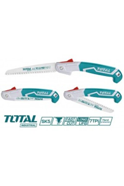 TOTAL Folding saw for cutting branches 180mm SK5 material large tooth pitch Industrial use THFSW18