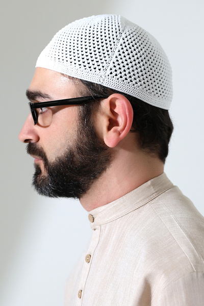 ihvan online Steel Knitted Prayer Mat White