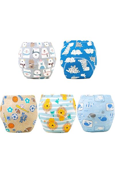 Generic HSYDIY 5-piece Reusable Kids Toilet Training Pants - 100% Cotton, Breathable (1-3 yrs)