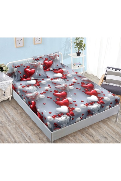 CHIRASO CHIRASO Fitted Sheet Set, Satin Cotton, 160x200 cm and 2 Pillowcases 52x80 cm