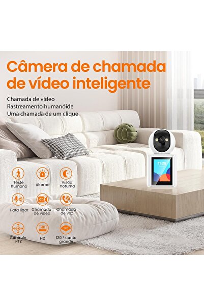 Inava Wi‑Fi Security Camera with 2.8" Monitor, Baby Monitor, Two‑Way Audio, Color Night Vision, 4X Dig