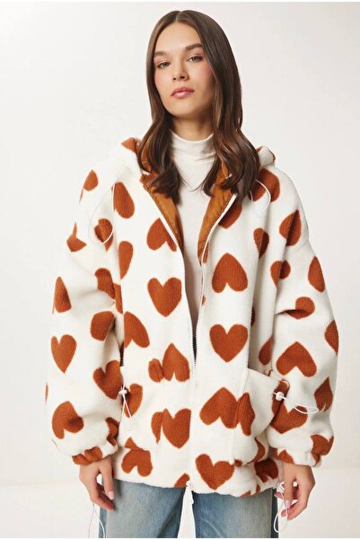 asur boutique Asur Boutique Дамско палто с качулка от агнешка вълна Стандартен размер (36-42)