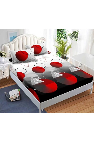 CHIRASO CHIRASO Fitted Sheet Set, Satin Cotton, 160x200 cm and 2 Pillowcases 52x80 cm