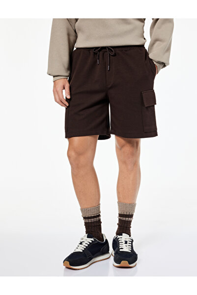 Koton Beli Lace-Up Comfortable Fit Cargo Pocket Pack Sports Shorts