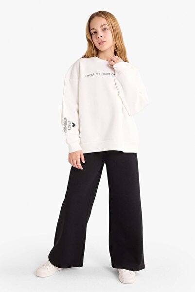 DeFacto Ecru Girl's Top and Bottom Set F2563A8/Er105