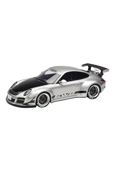 Gtspirit 1:18 Ölçek 2024 Porsche RWB ABU SILVER Resin Minyatür Model Araba 25cm