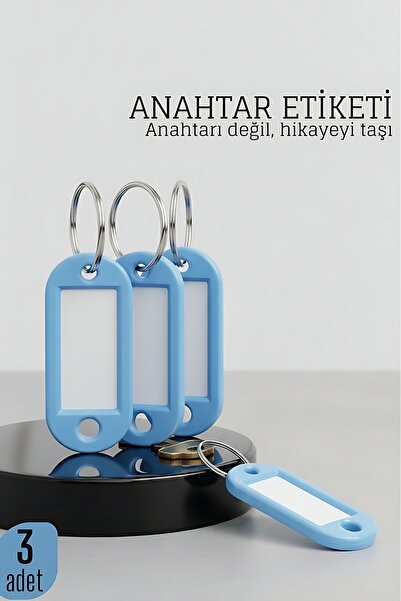 Transformacion Etiketli 3'lü Anahtarlık Halkası – İsim Yazılabilir, Metal Hal...