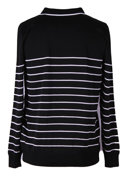 trender V Polo Pl Black - White Men's Sweater 18088