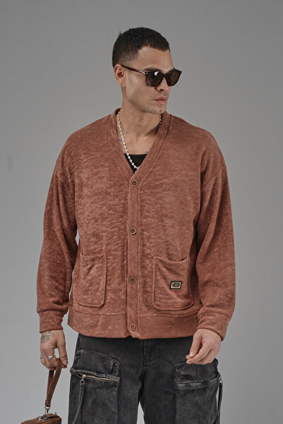 Butik Trend Biz Oversized Pattern Men's Cardigan