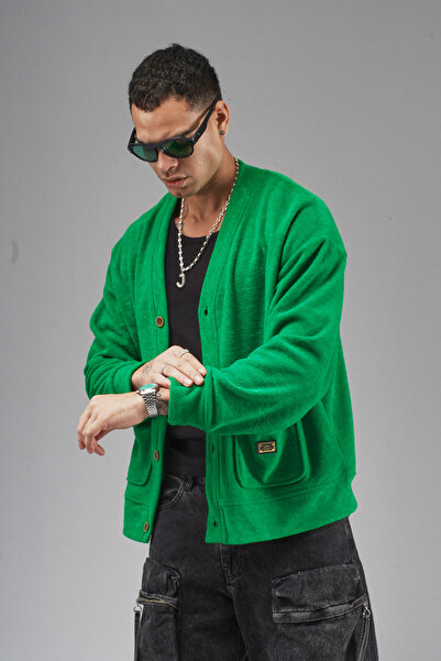 Butik Trend Biz Oversized Pattern Men's Cardigan