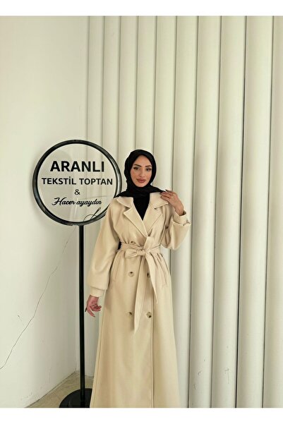 hacer ayaydın Full Length Hijab Cashmere Coat/Cuffed Belted Cashmere Women's Coat