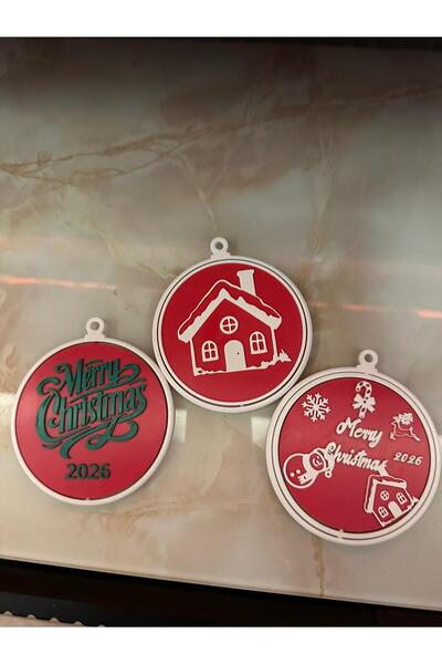 Empressco Πολύχρωμα στολίδια για χριστουγεννιάτικο δέντρο, σετ 3 τεμαχίων, κο...